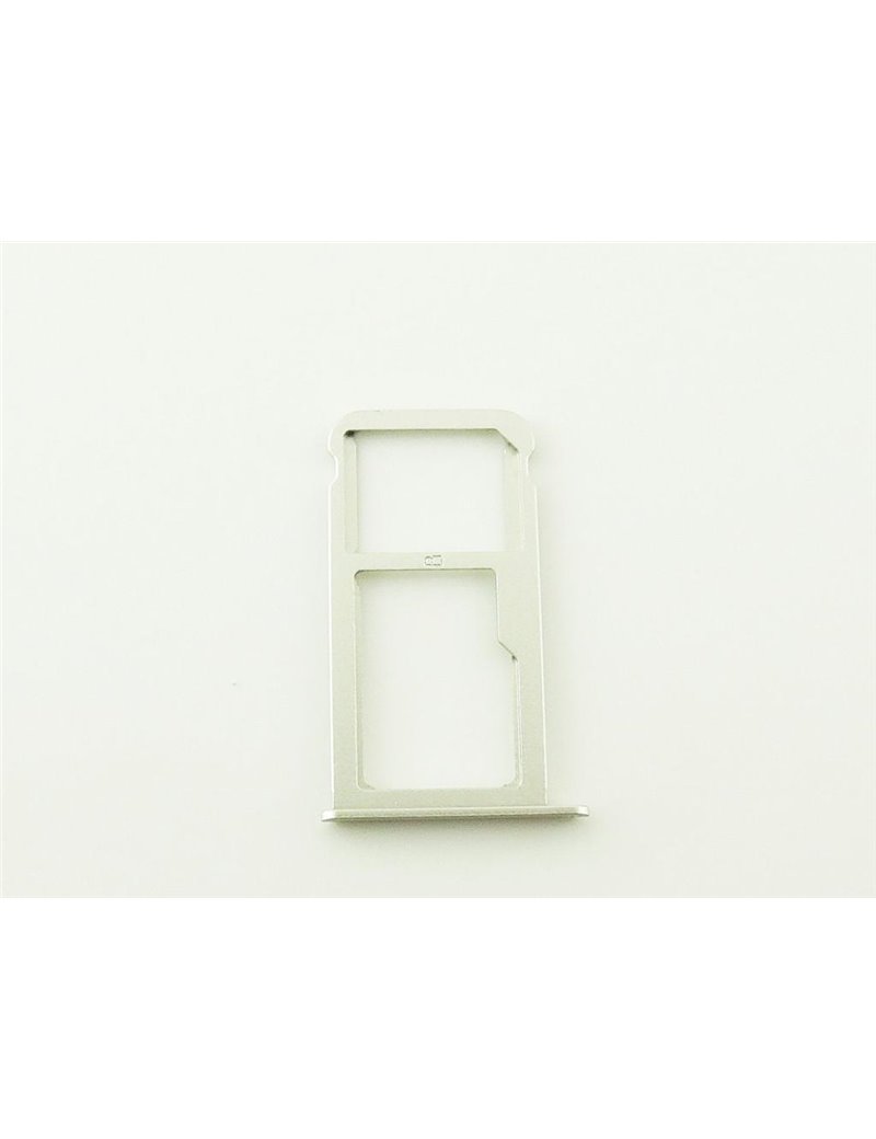 BANDEJA DE TARJETA SIM Y SD PARA HUAWEI P9 - BLANCA / PLATA