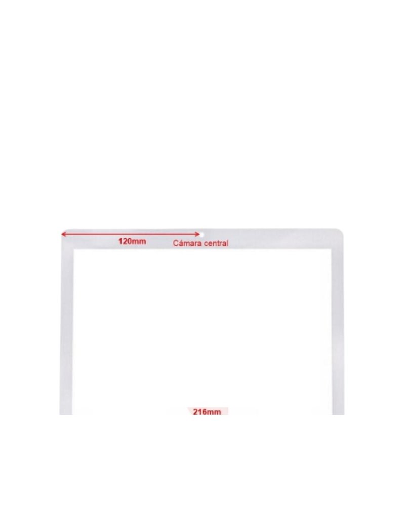 Pantalla tactil de Tablet de 10.1 Pulgadas - Modelo Camara Centro - 120mm - Blanca