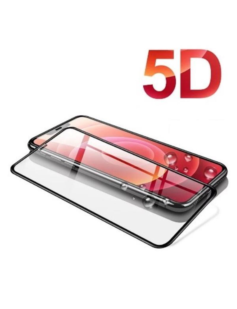CRISTAL TEMPLADO 5D PARA REDMI NOTE 9T - NEGRO