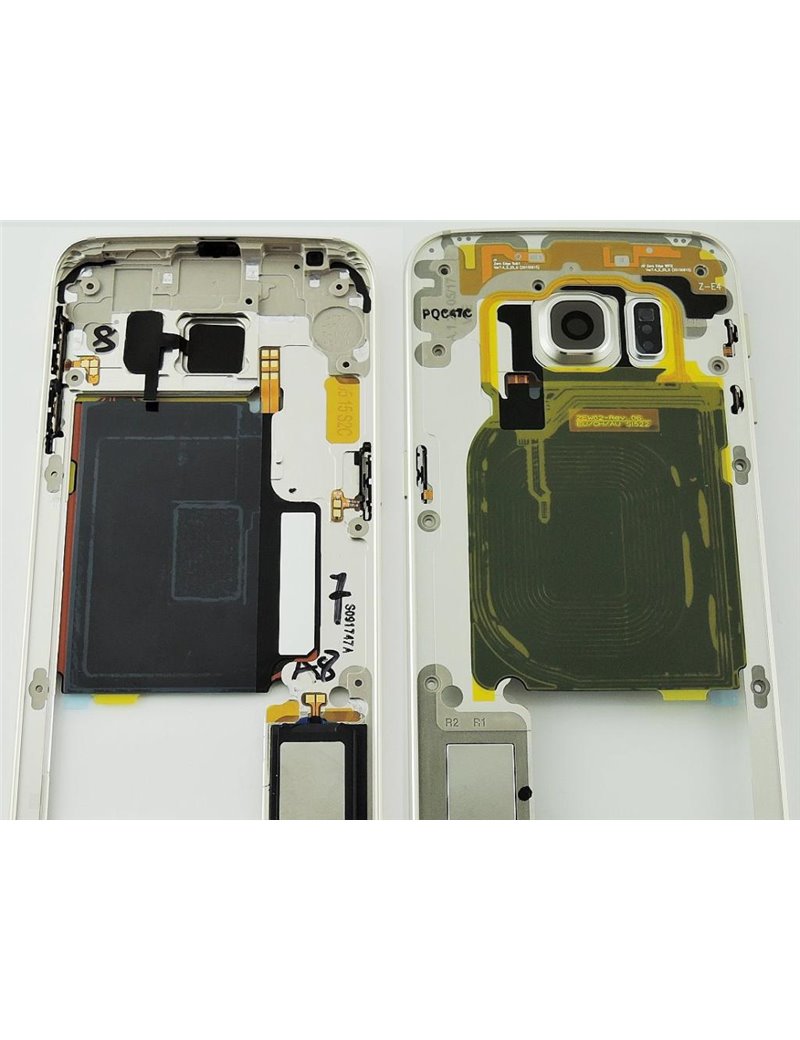 Carcasa Central para Samsung Galaxy S6 Edge SM-G925 - Oro