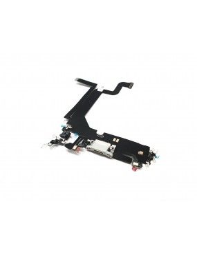 iPhone 14 Pro Max - Modulo Conector de Carga Compatible - Plata