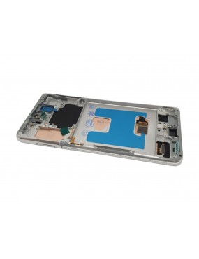 Samsung Galaxy S21 Plus 5G, SM-G996 - Pantalla Completa con Marco - Plata OLED