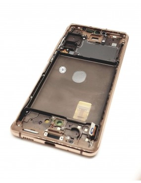 Samsung S20 Lite, S20 FE Fan Edition - Pantalla Completa con Marco - Naranja Service Pack