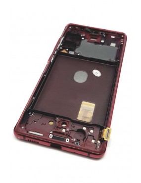 Samsung S20 Lite, S20 FE Fan Edition - Pantalla Completa con Marco - Roja Service Pack