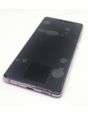 Samsung S20 Lite, S20 FE Fan Edition - Pantalla Completa con Marco - Violeta Service Pack
