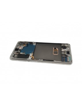 Samsung Galaxy S21 5G, SM-G991 - Pantalla Completa con Marco - Blanca Service Pack