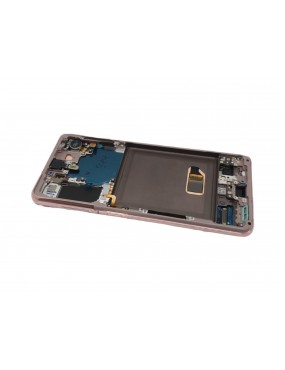 Samsung Galaxy S21 5G, SM-G991 - Pantalla Completa con Marco - Rosa Service Pack