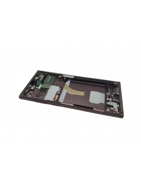 Samsung Galaxy S22 Ultra SM-S908 - Pantalla Completa con Marco - Burdeos Service Pack