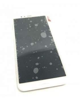 Huawei Y6 2018, Huawei Honor 7A, Huawei Y6 Prime 2018 - Pantalla Completa con Marco - Blanca