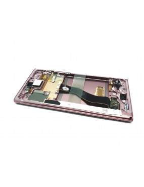 Samsung Galaxy Note 10 - Pantalla Completa con Marco - Rosa Service Pack