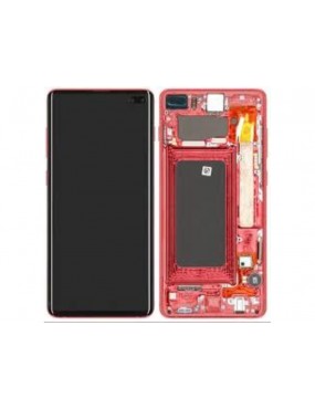 Samsung Galaxy S10 Plus - Pantalla Completa con Marco - Roja Service Pack