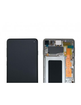 Samsung Galaxy S10 - Pantalla Completa con Marco Blanca Premium